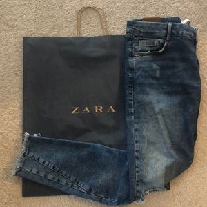 Zara Jeans Size 10 Distressed Ripped Style